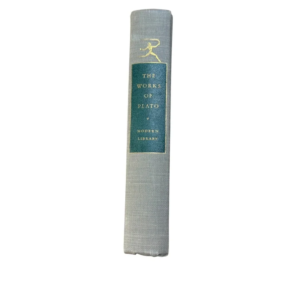 The Works of Plato Modern Library Vintage Hardcover Random House 1956 Grey Gold